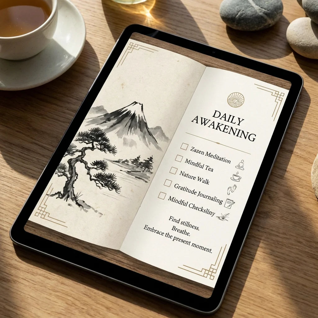 Minimalist Ceramic Wabi-Sabi Tabletop Water Fountain | Zen Auditory Wellness | Indoor Waterfall