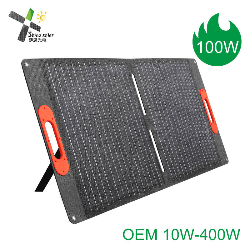 100W Foldable Solar Panel - Portable Monocrystalline for Power Stations